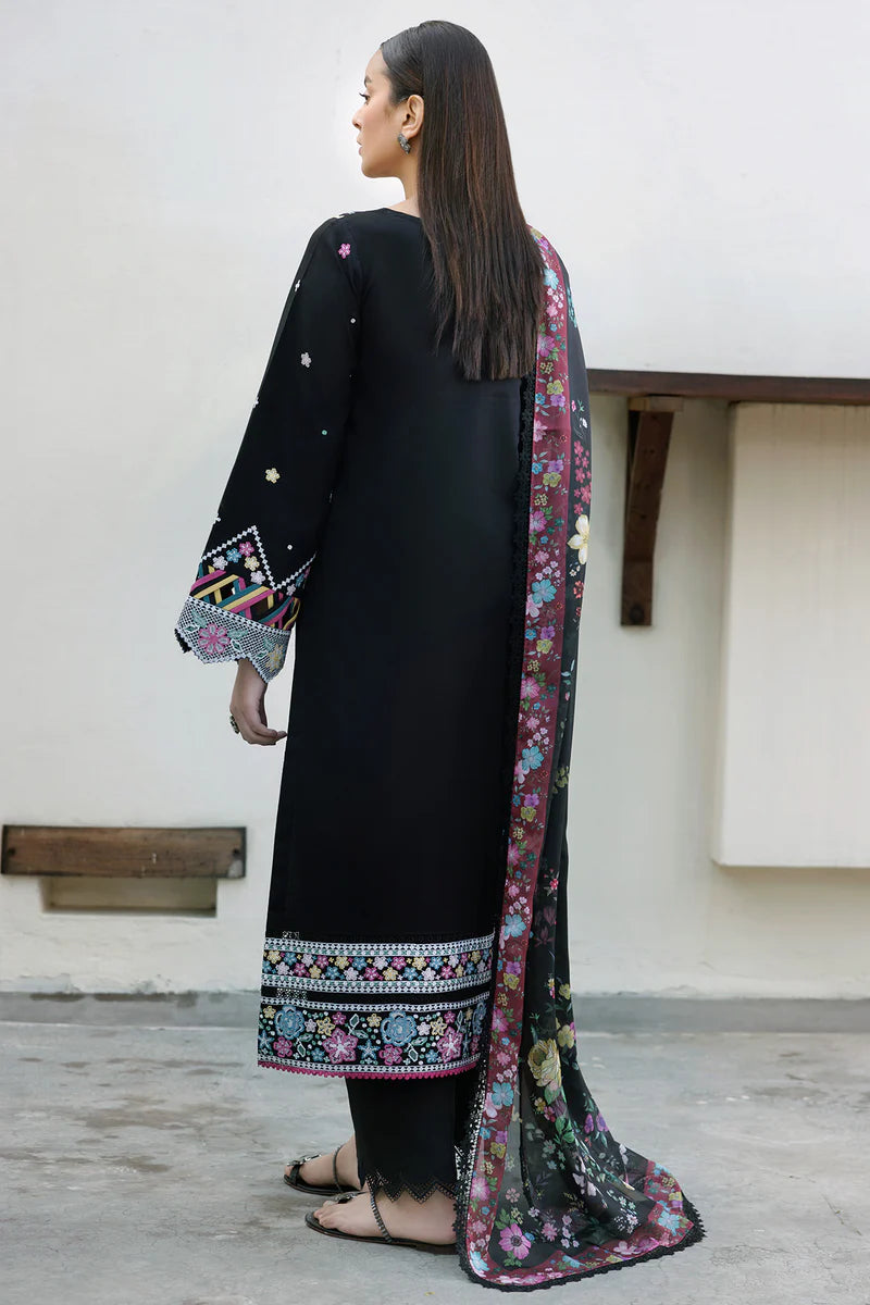 Farasha 3Pc Embroidered Lawn Suit Ember Shadow gulbuy.com