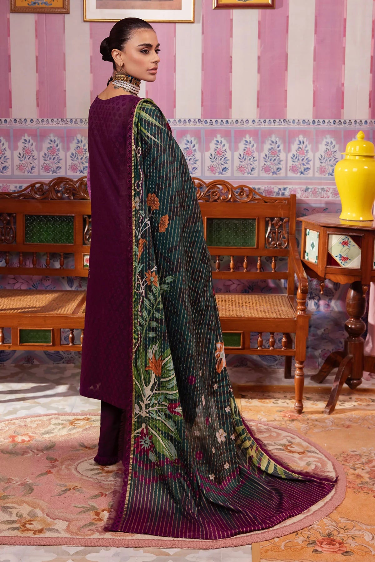 Nureh 3Pc Embroidered Lawn Suit NS-115 gulbuy.com