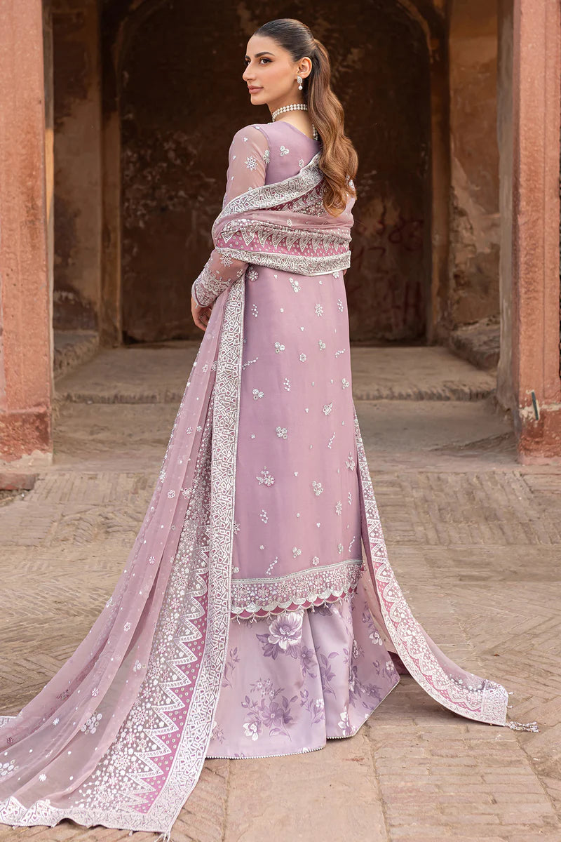 Farasha 3Pc Embroidered Chiffon Suit Pastel Mist gulbuy.com