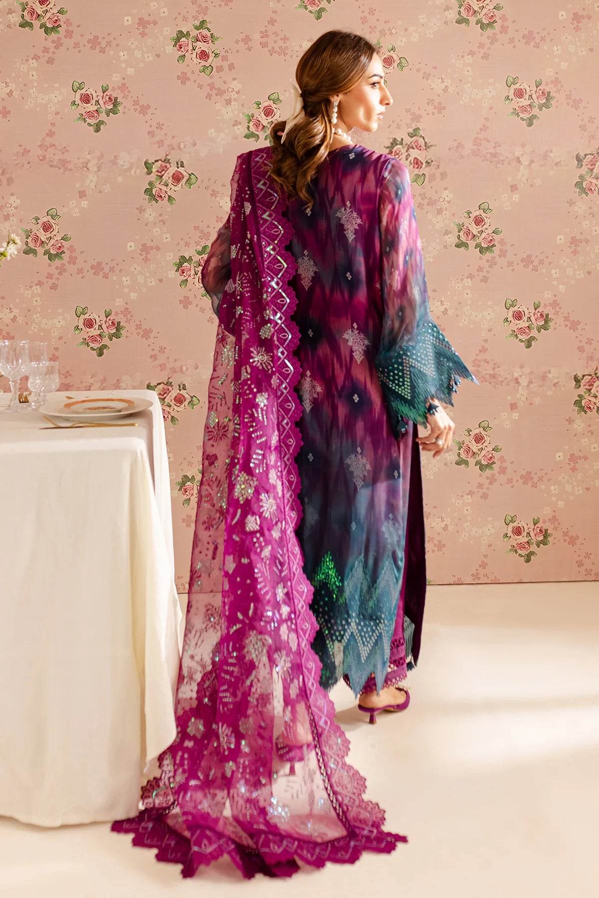 Nureh 3Pc Embroidered Chiffon Suit NU2-159 gulbuy.com