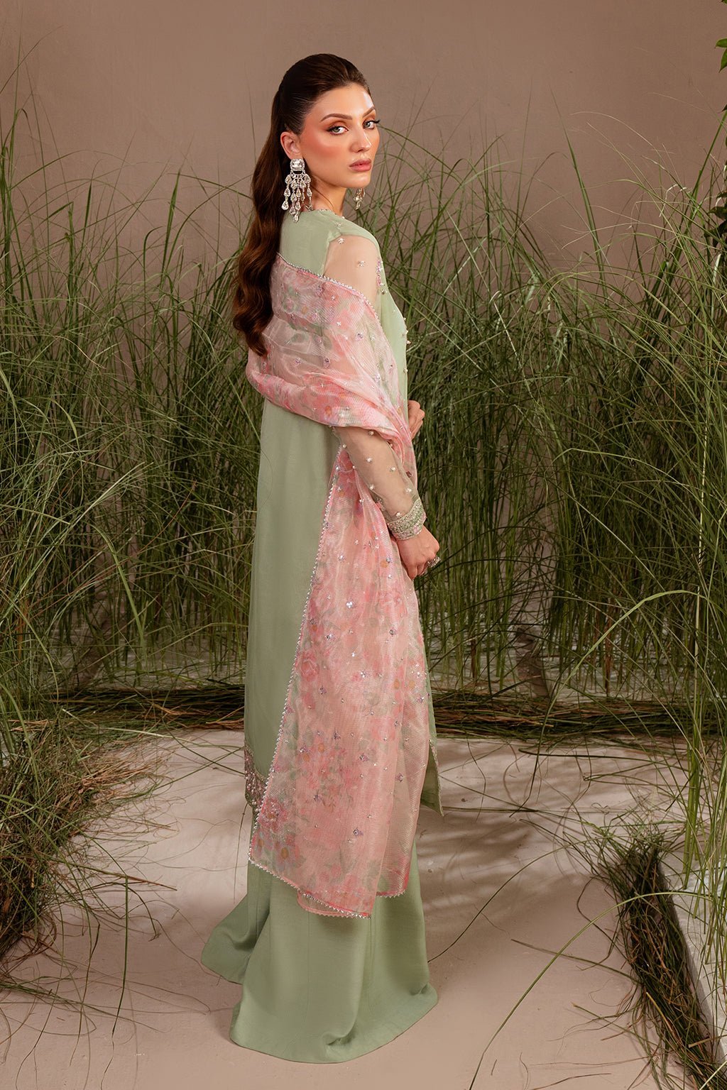 Vanya 3 Piece Raw Silk Organza Suit (BG-09) gulbuy.com