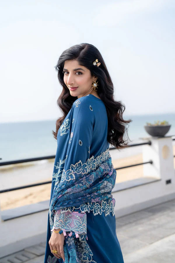 Aabyaan 3Pc Embroidered Lawn Suit AZURA (AS-03) gulbuy.com