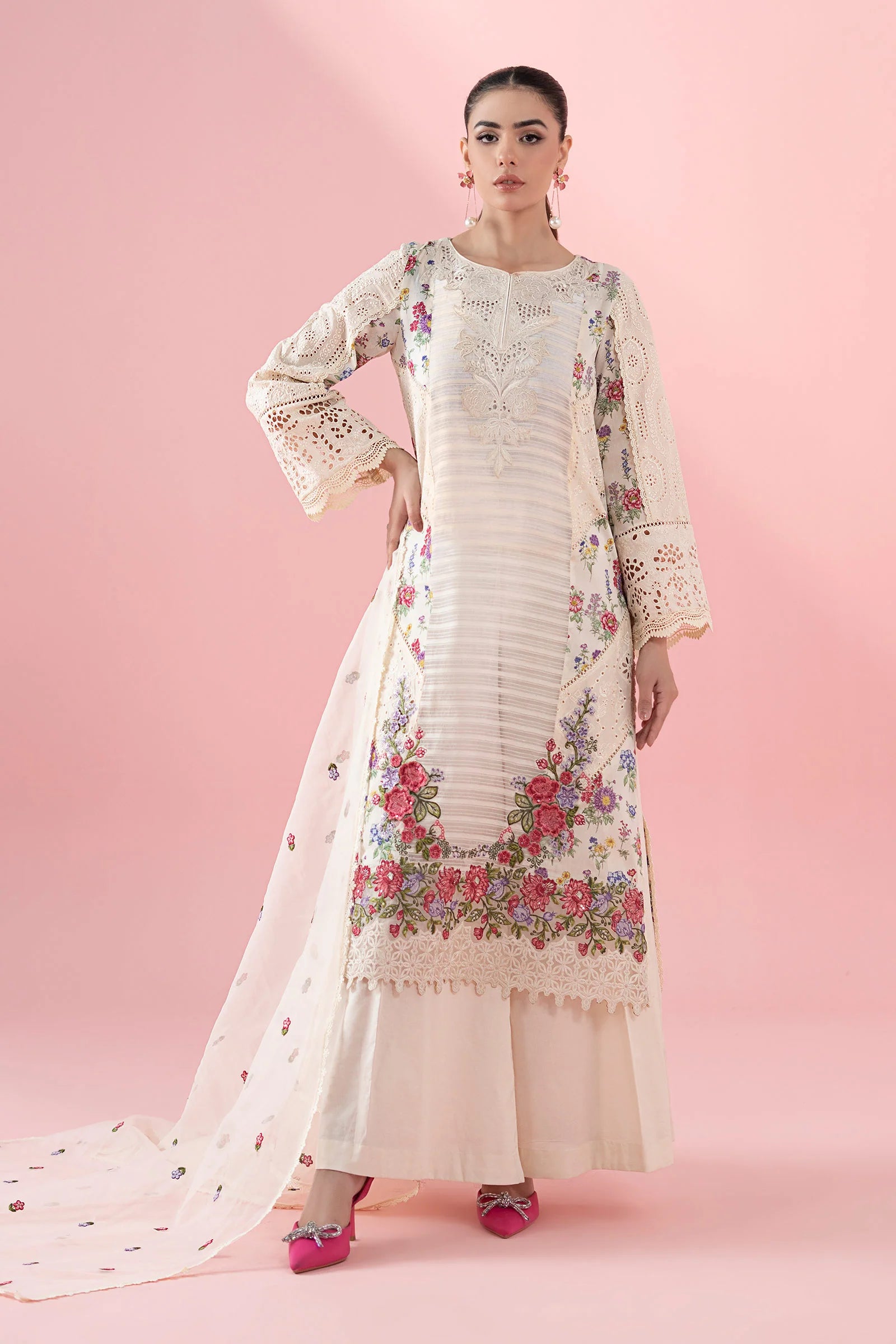 Maria B 3Pc Embroidered Lawn Suit DW-EA25-79 gulbuy.com