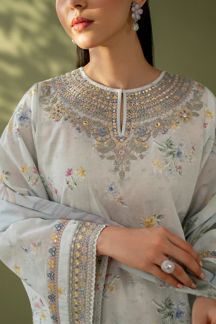 Baroque 3Pc Embroidered Lawn Suit UF-4170 gulbuy.com