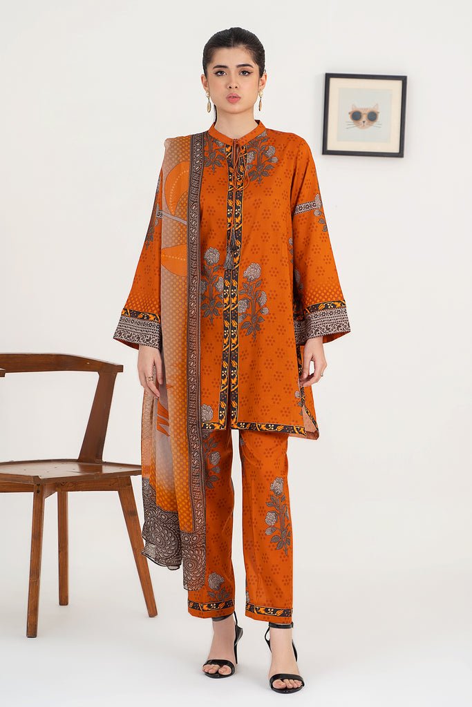 Charizma 3 Piece Embroidered Lawn Suit (CPS4-09)