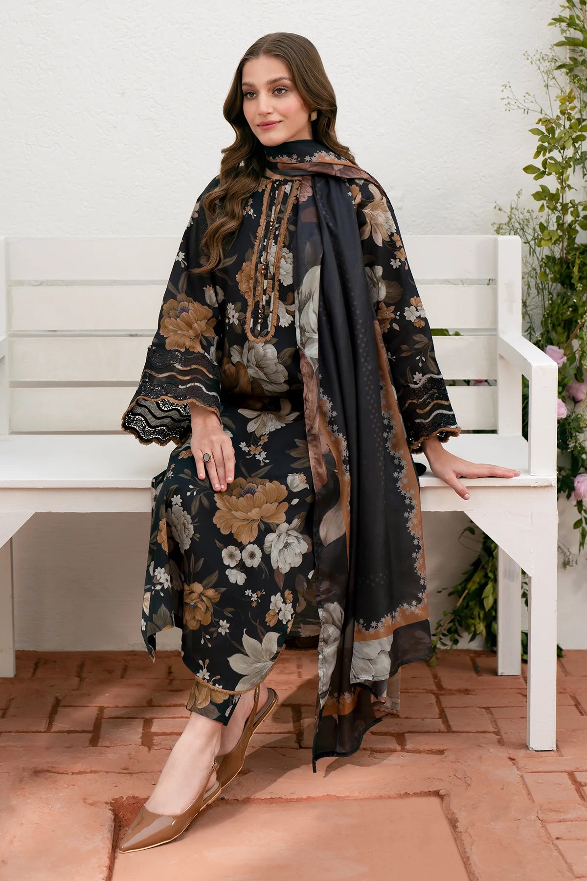 Baroque 3Pc Printed Lawn Suit UF-540