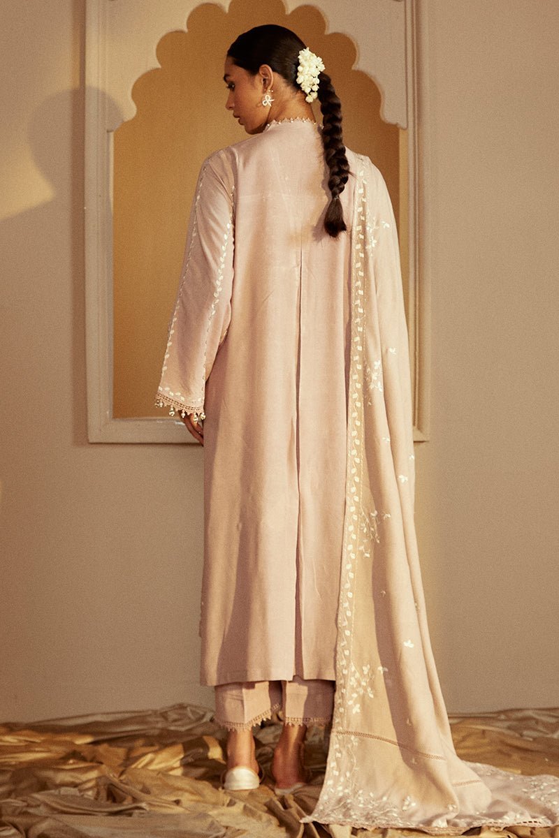 CROSS STITCH 3PC EMBROIDERED MARINA SUIT-MOONLIGHT MUSE gulbuy.com