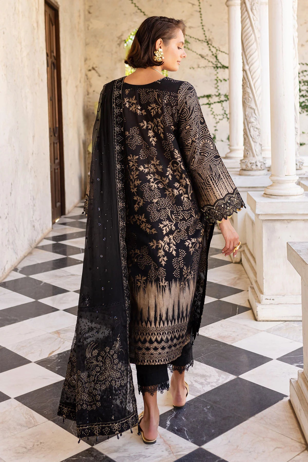 Nureh 3Pc Embroidered Jacquard Lawn Suit NE-156 gulbuy.com