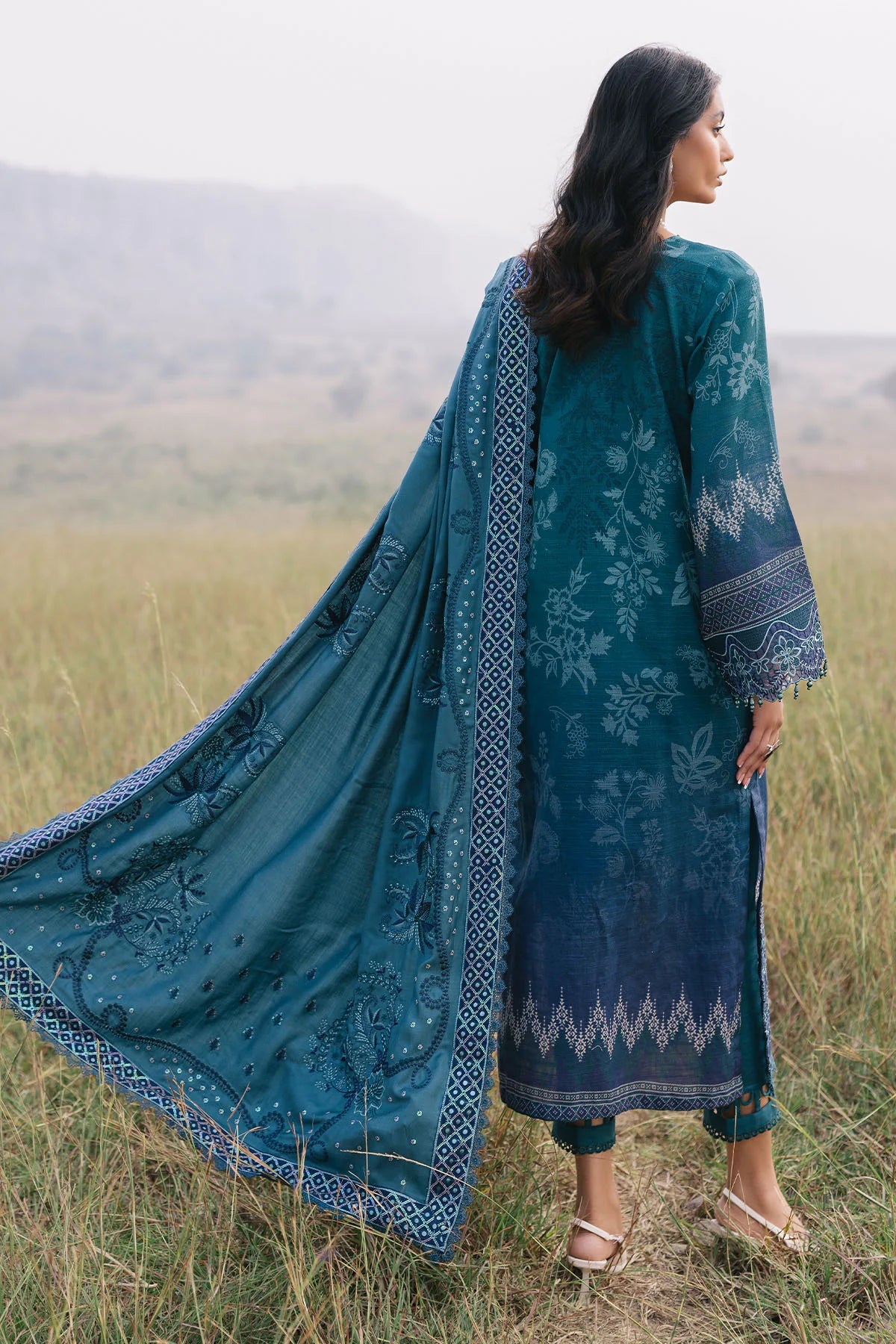 Nureh 3Pc Embroidered Khaddar Suit NW-94 gulbuy.com