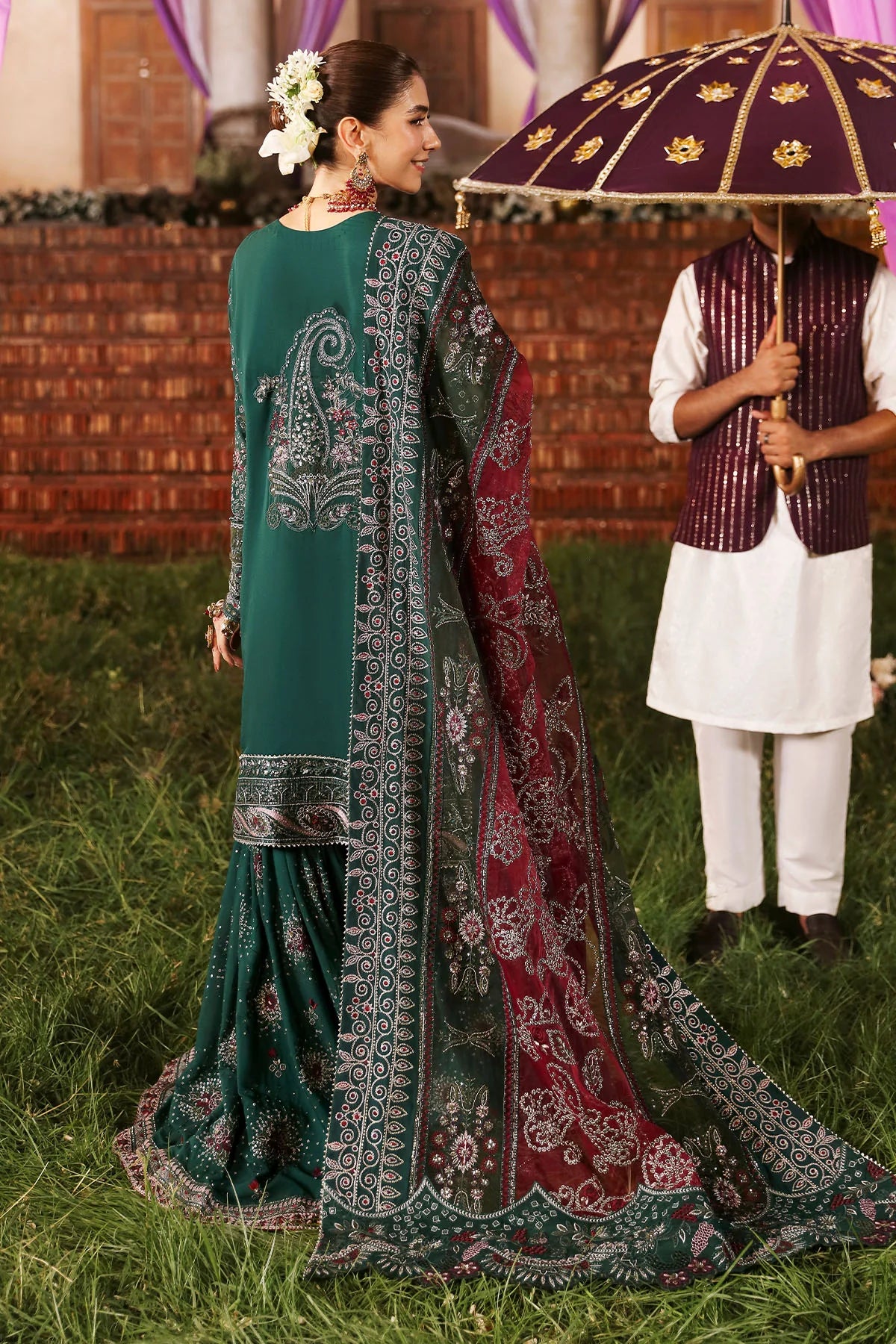 Nureh 3Pc Embroidered Chiffon Suit NL-68 SHADMANI gulbuy.com