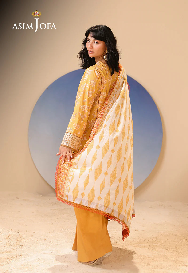 Asim Jofa 3Pc Printed Lawn Suit AJUBU-22 gulbuy.com