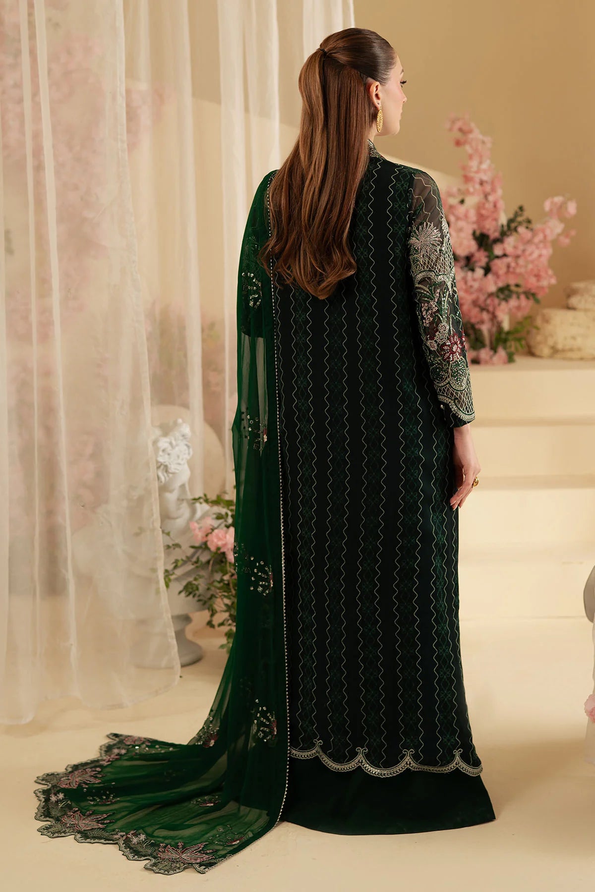 Nureh 3Pc Embroidered Chiffon Suit AM-16 gulbuy.com