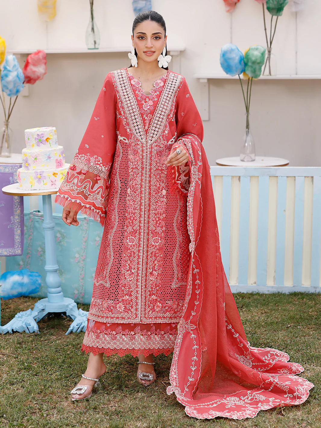 Binilyas 3Pc Embroidered Lawn Suit 32-A image 0