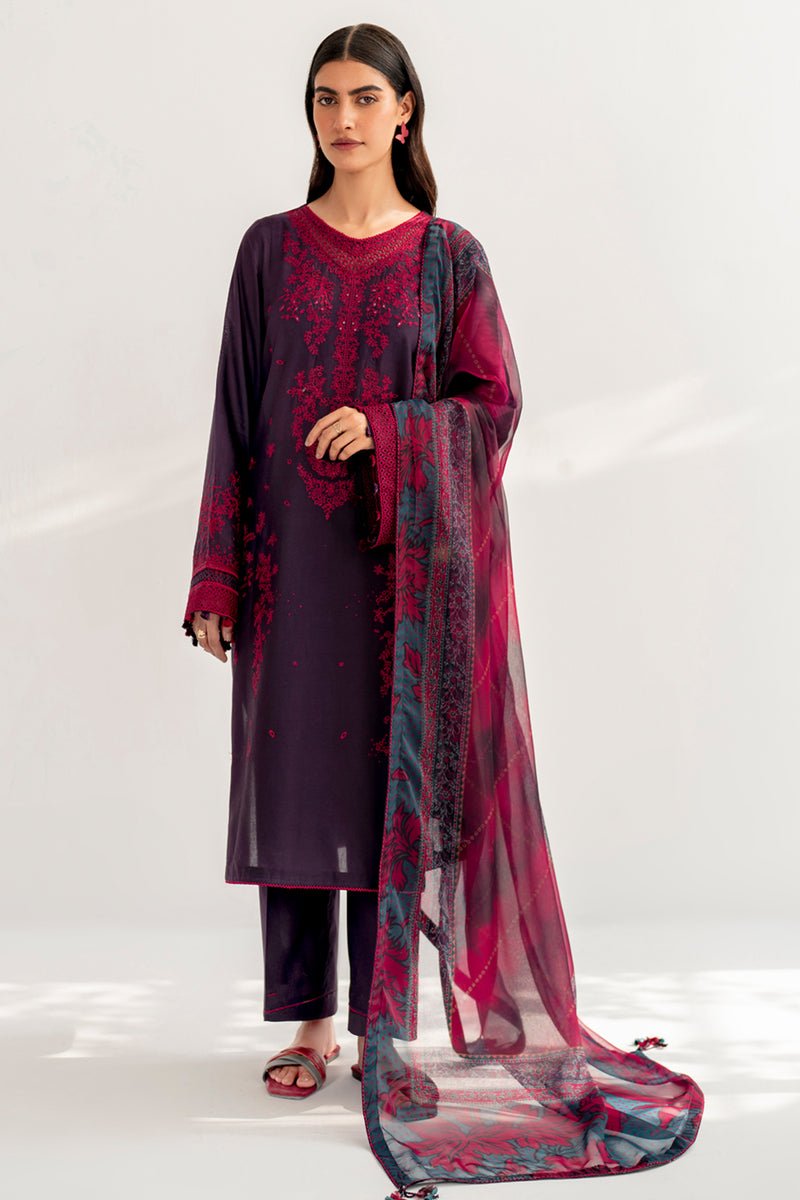 JAZMIN 3 PIECE EMBROIDERED LAWN SUIT (USE-9091)