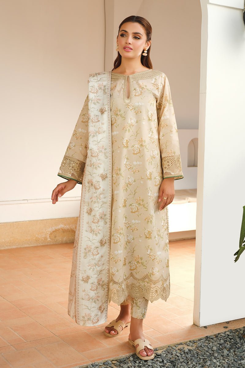 BAROQUE 3PC EMBROIDERED PRINTED LAWN SUIT (BQU-UF-D655)