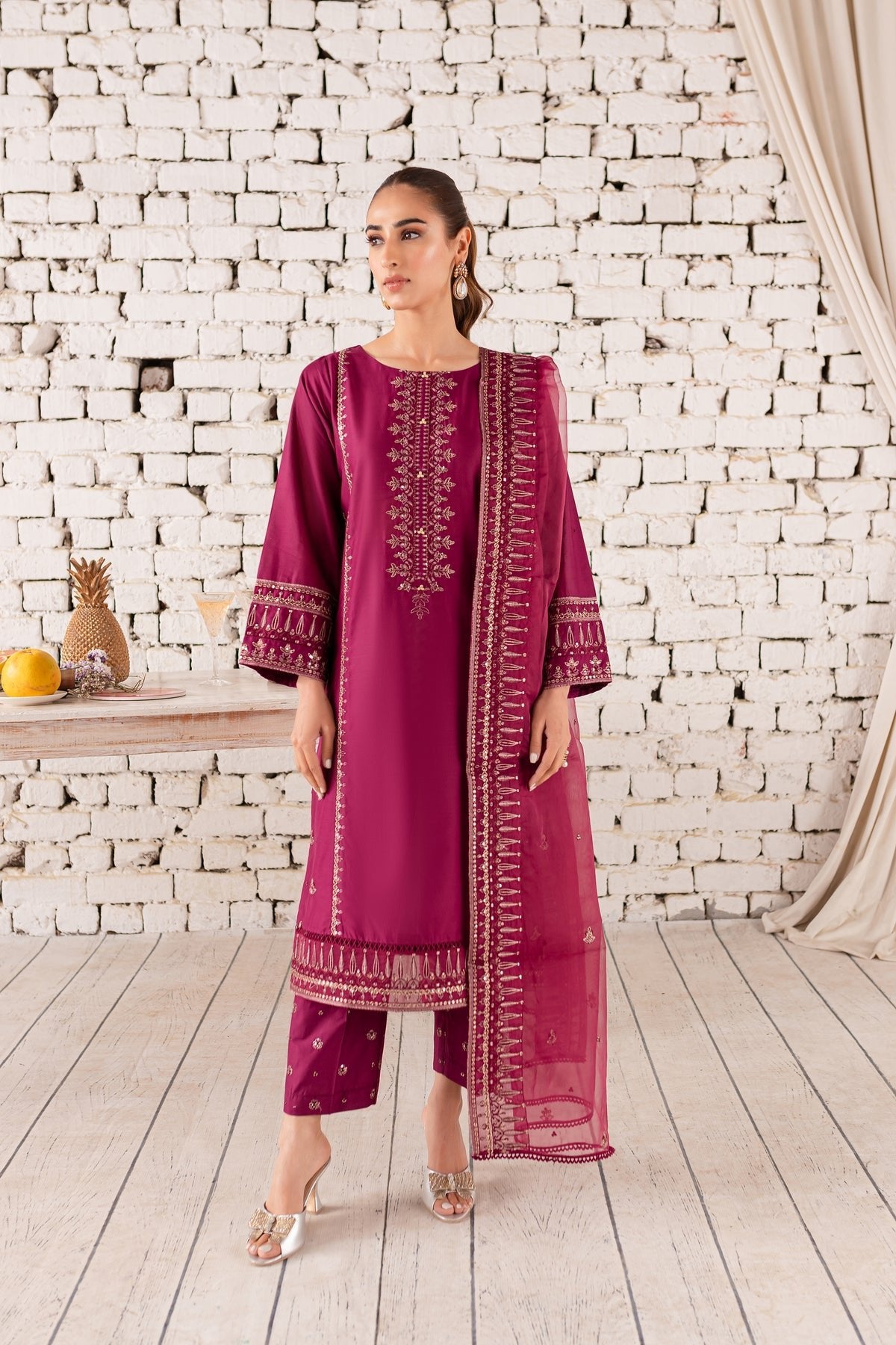 Batik 3Pc Embroidered Lawn Suit (Morus-3Pc)