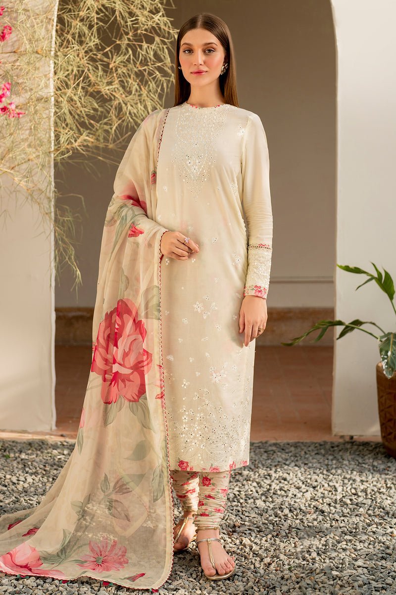 JAZMIN 3 PIECE EMBROIDERED LAWN SUIT (USE-9050)