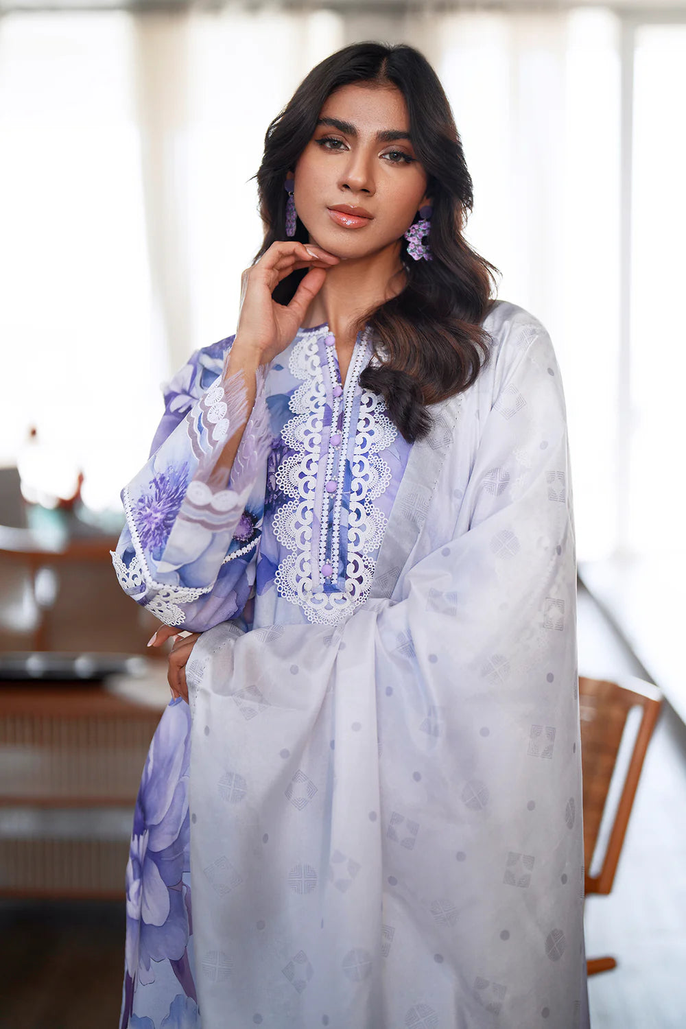 Baroque 3Pc Embroidered Lawn Suit UF-4076 gulbuy.com