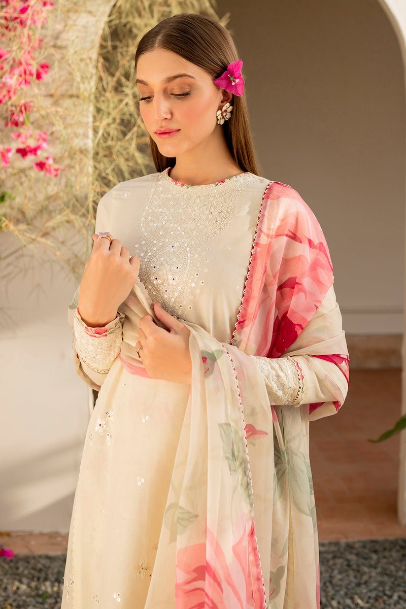 JAZMIN 3 PIECE EMBROIDERED LAWN SUIT (USE-9050)