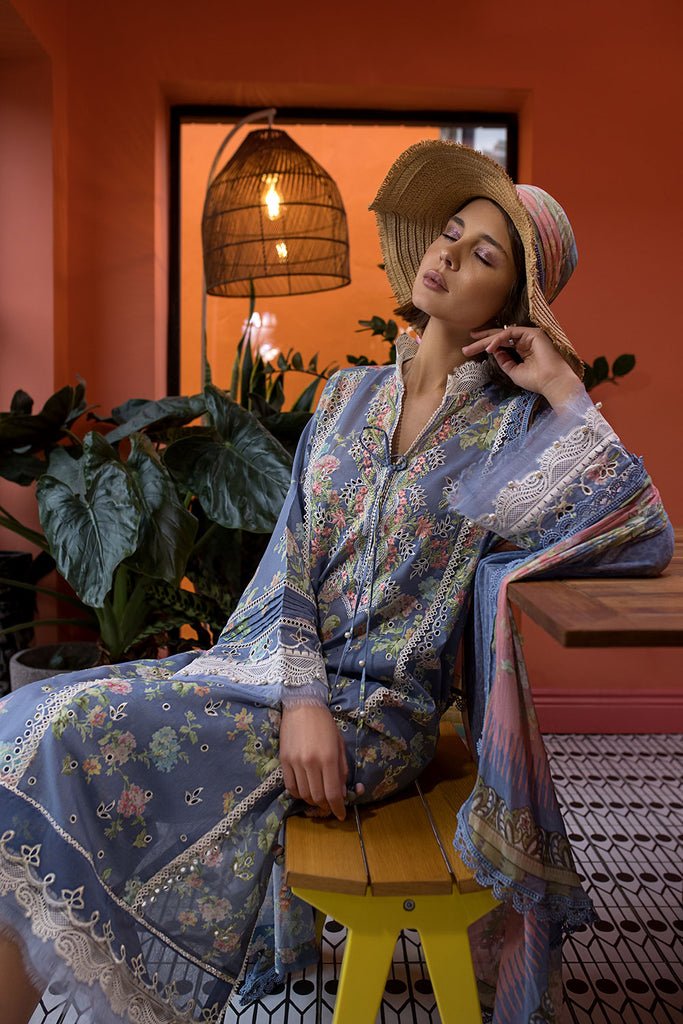 SOBIA NAZIR 3PC EMBROIDERED CHIFFON SUIT (SV24-9B)