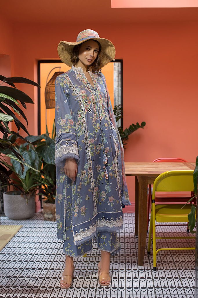 SOBIA NAZIR 3PC EMBROIDERED CHIFFON SUIT (SV24-9B)