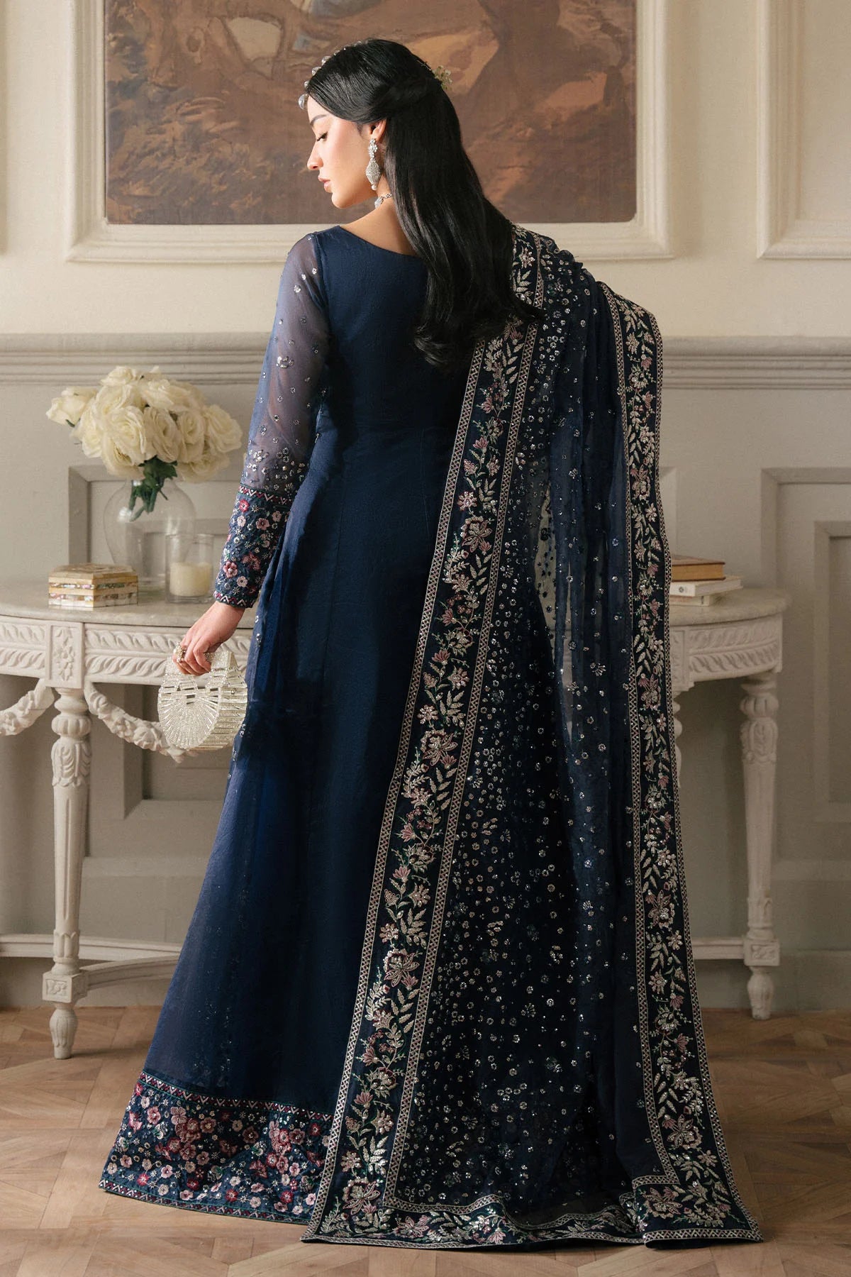 Nureh 3Pc Embroidered Organza Suit NEL-60 gulbuy.com