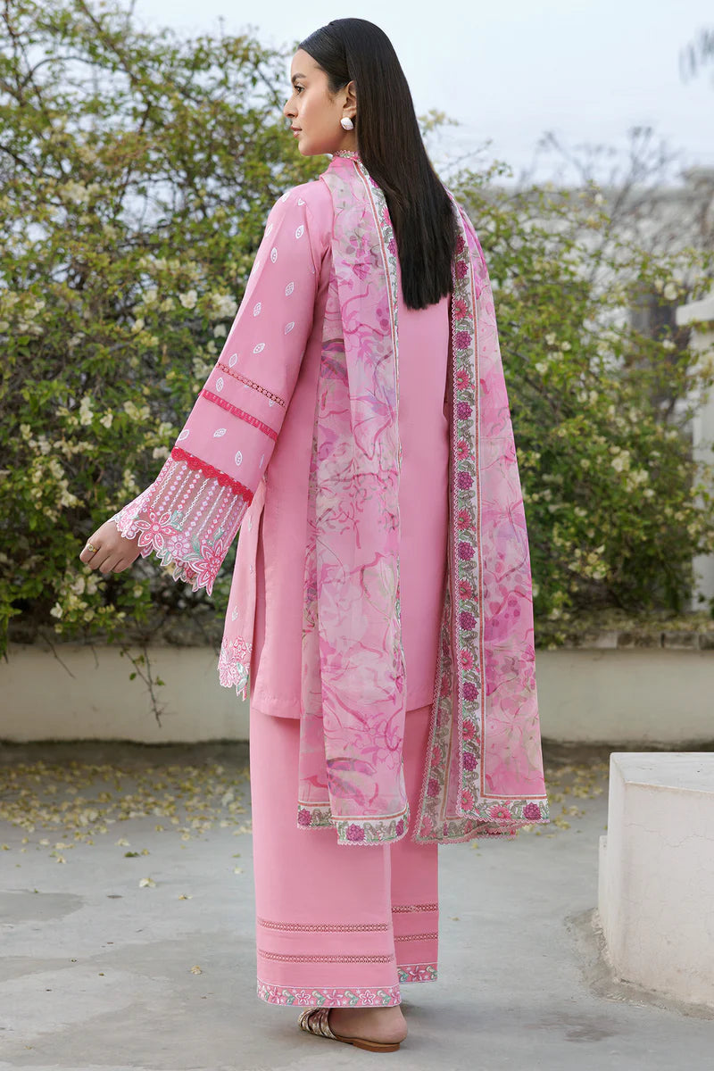 Farasha 3Pc Embroidered Lawn Suit Soft Mist gulbuy.com