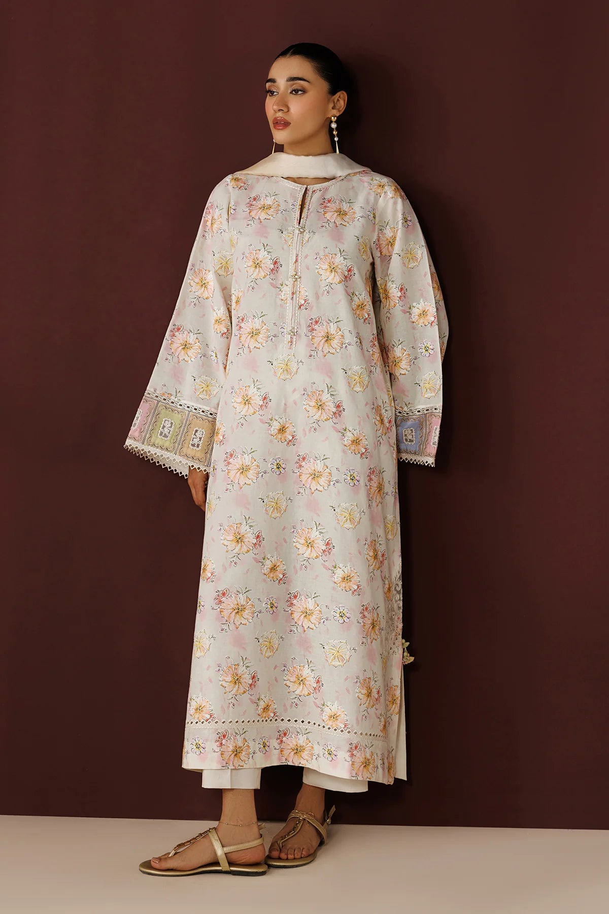 Baroque 3Pc Embroidered Lawn Suit PR-1260