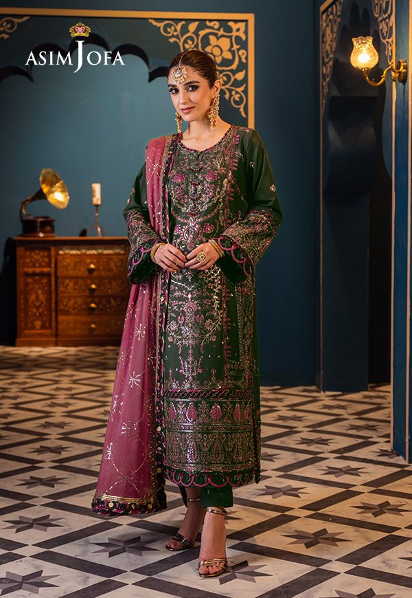 ASIM JOFA 3 PIECE EMBROIDERED LAWN SUIT (AJFI-23)