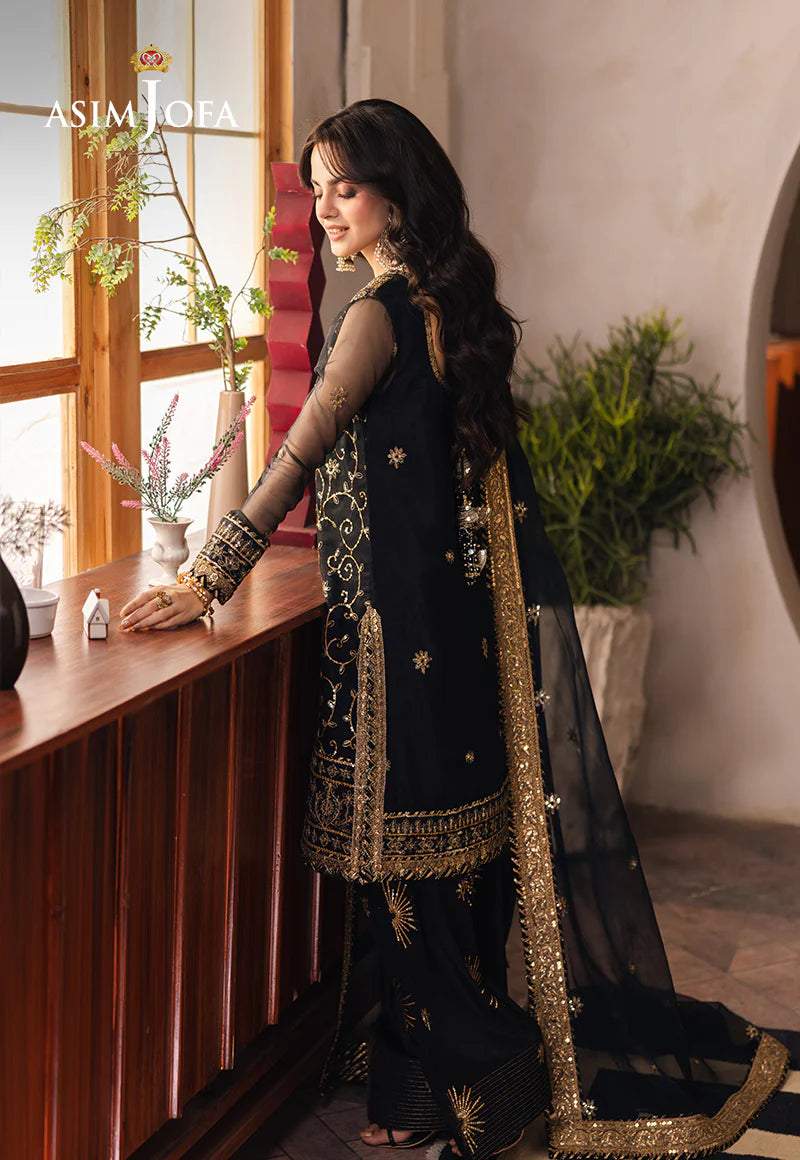 Asim Jofa 3Pc Embroidered Organza Suit AJHE-04 gulbuy.com