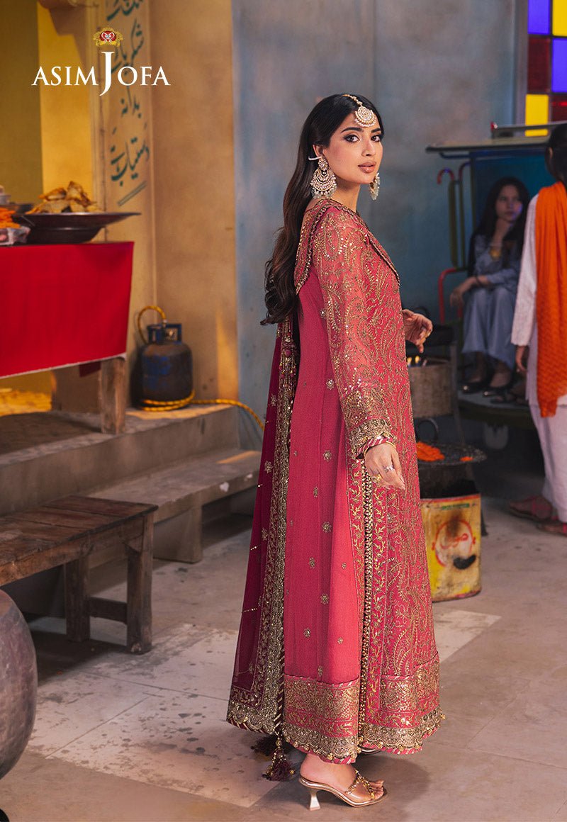 ASIM JOFA 3 PIECE EMBROIDERED CHIFFON SUIT (AJKK-05)
