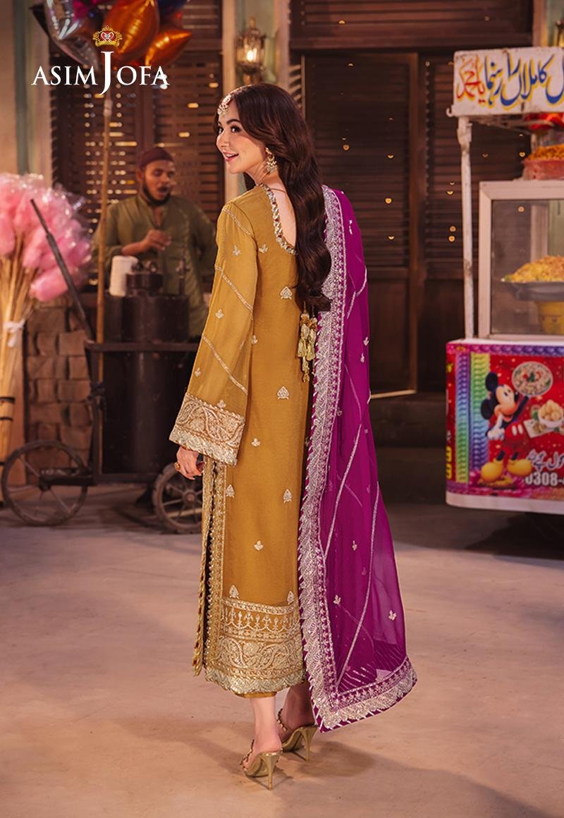 ASIM JOFA 3 PIECE EMBROIDERED CHIFFON SUIT (AJKK-12) gulbuy.com