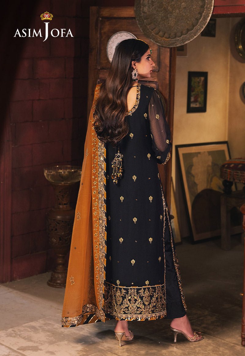 ASIM JOFA 3 PIECE EMBROIDERED CHIFFON SUIT (AJKK-15) gulbuy.com