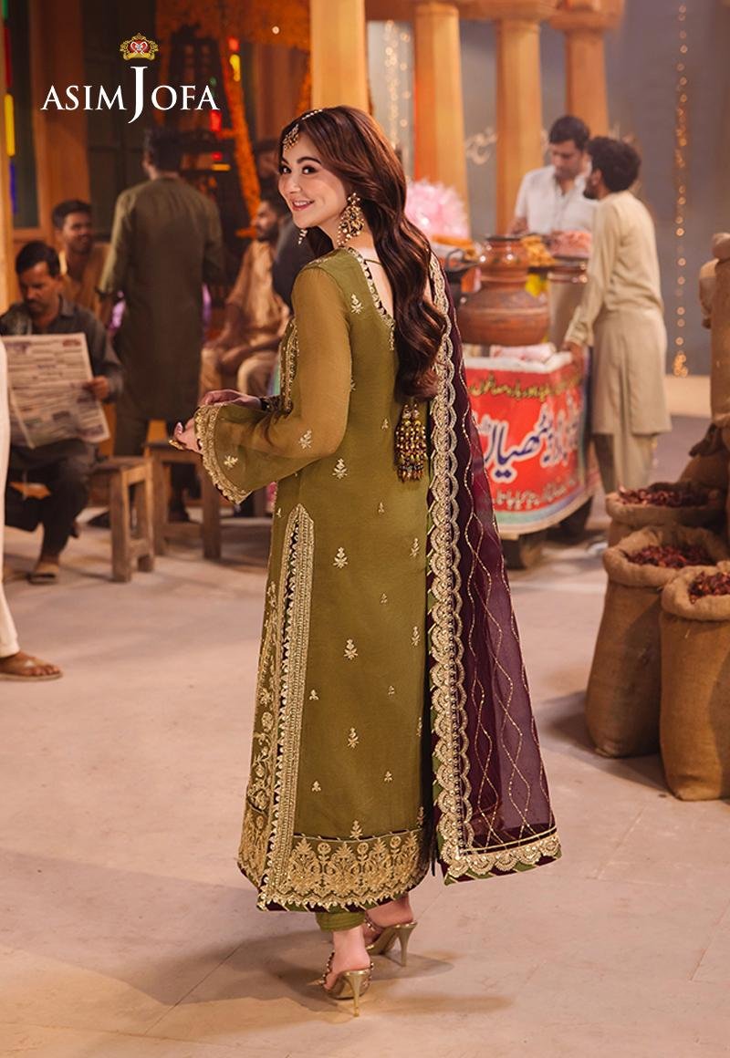 ASIM JOFA 3 PIECE EMBROIDERED CHIFFON SUIT (AJKK-23) gulbuy.com