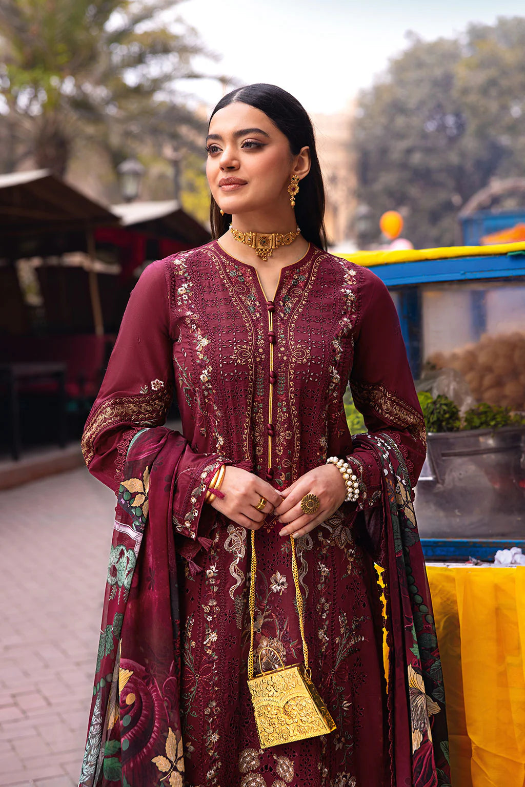 Ramsha 3Pc Embroidered Lawn Suit Z-1104 gulbuy.com