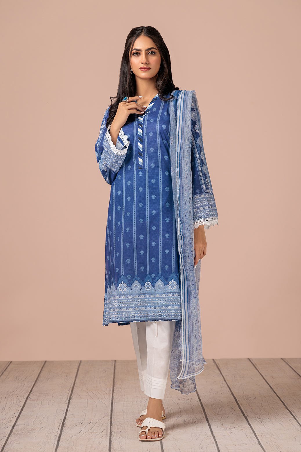 BONANZA SATRANGI 3PC PRINTED CAMBRIC SUIT (ASR233P19)