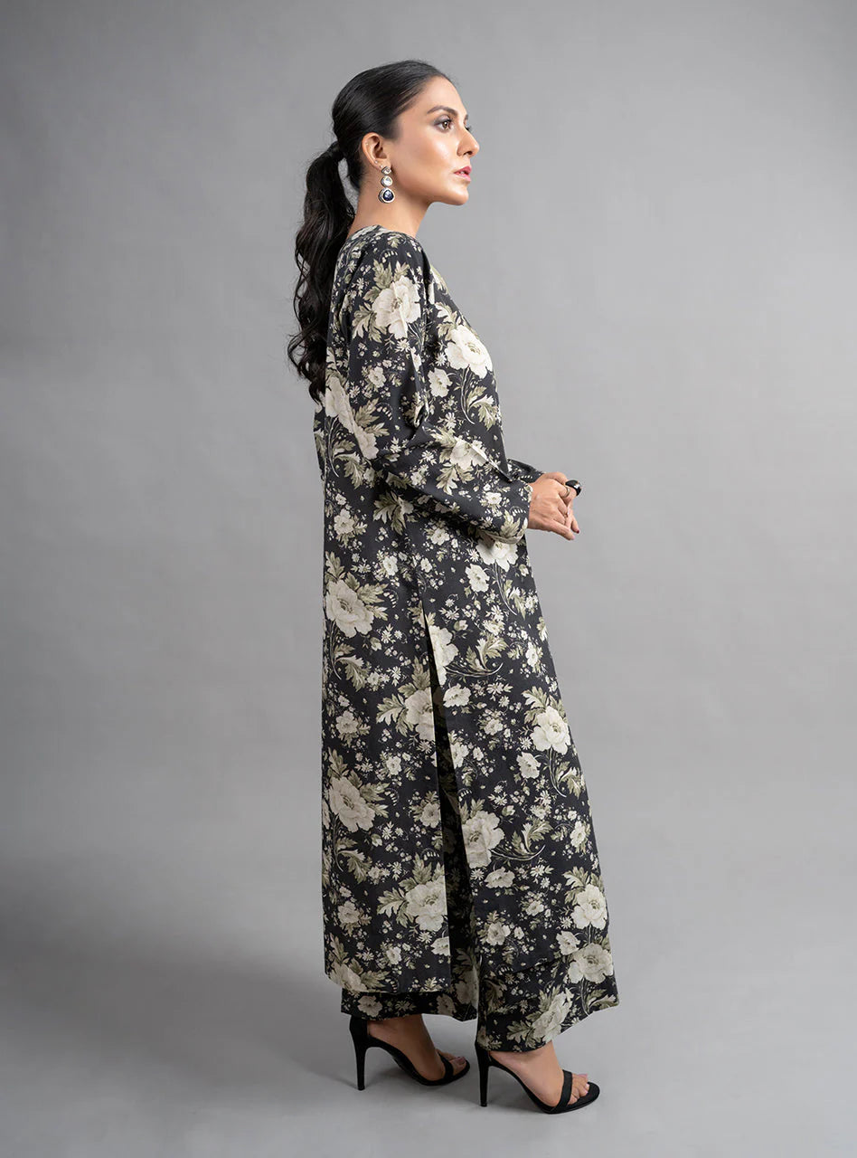 Zainab Chottani 2Pc Digital Printed Pure Cotton Suit Olive Glen gulbuy.com