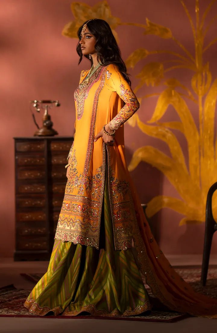 MARYUM &amp; MARIA 3PC EMBROIDERED ORGANZA SUIT (ZAMARA-MW24-616)
