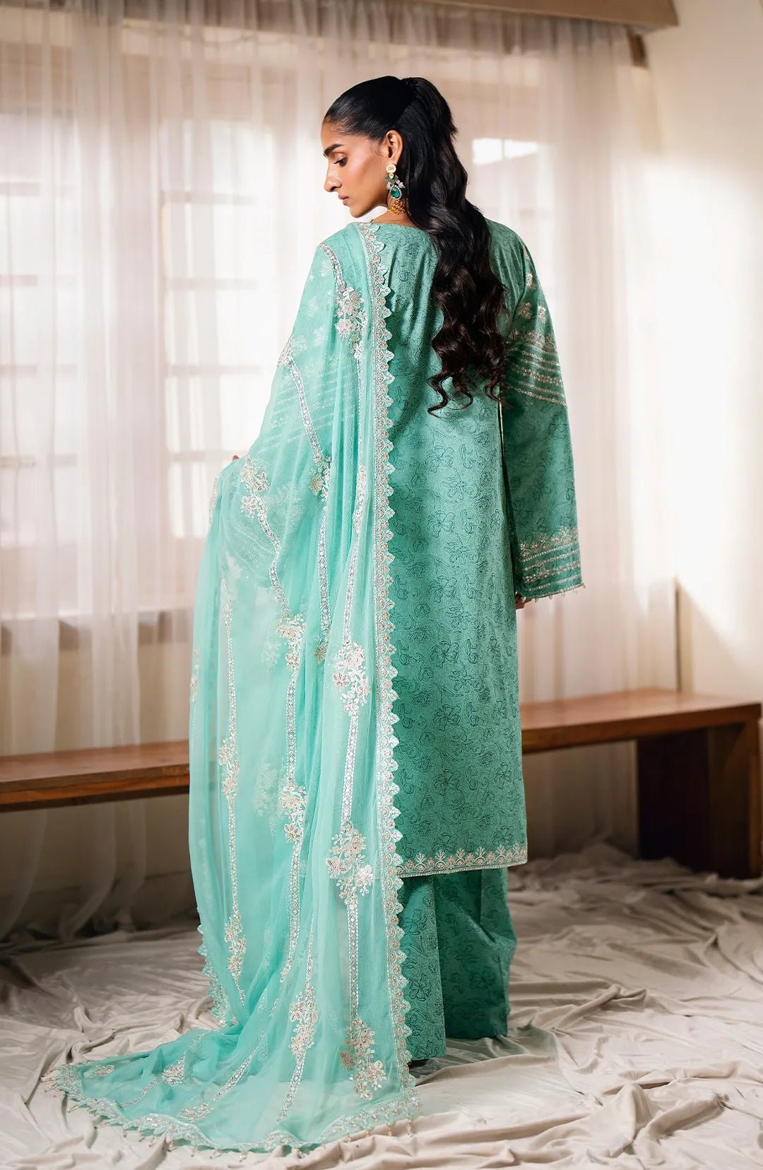 MARYUM &amp; MARIA 3PC EMBROIDERED LAWN SUIT (MS24-615) gulbuy.com