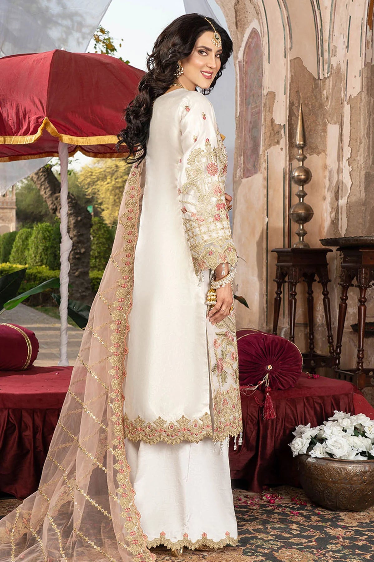Imrozia 3Pc Embroidered Organza Suit IP-153 HIKAYAT gulbuy.com