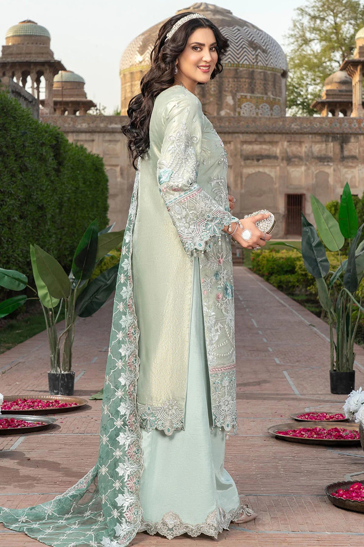Imrozia 3Pc Embroidered Organza Suit IP-152 QISSA gulbuy.com