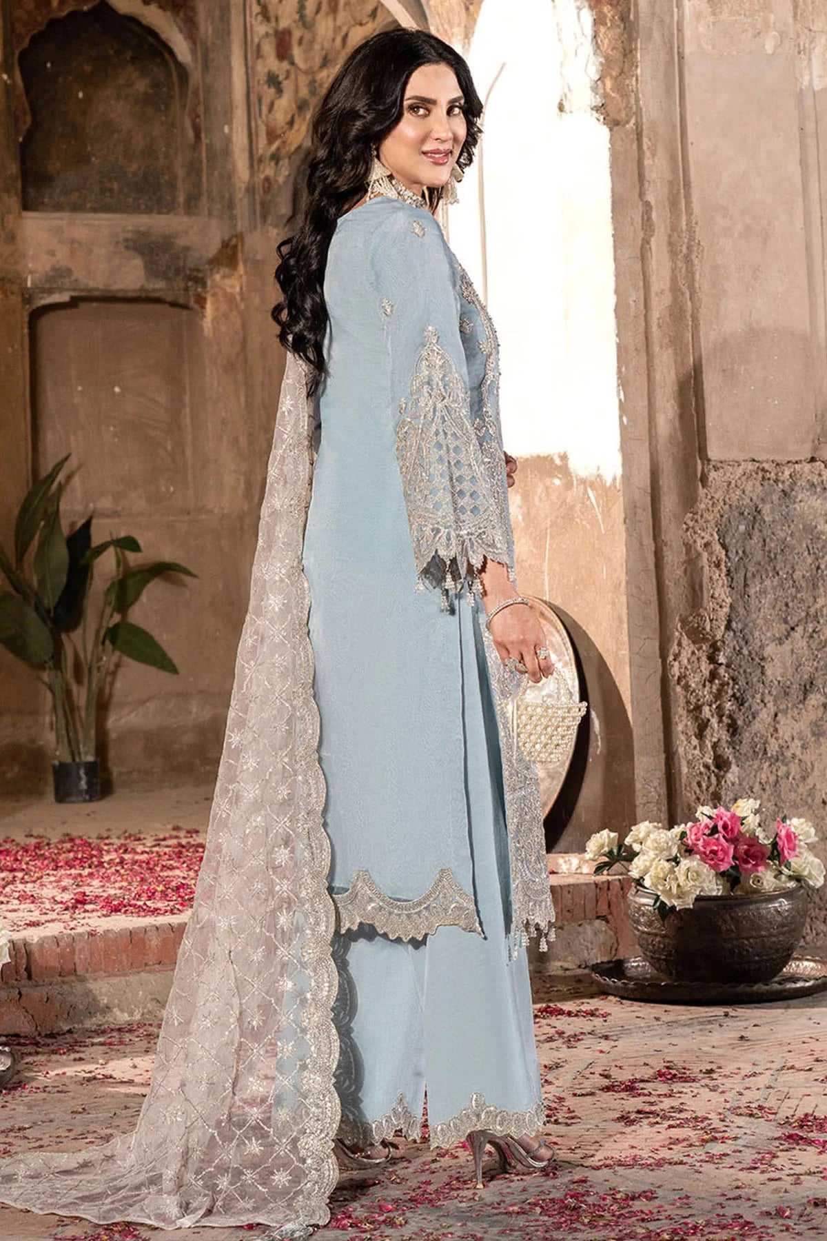 Imrozia 3Pc Embroidered Organza Suit IP-147 ANCHAL gulbuy.com