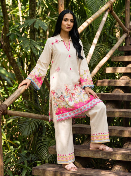 Dhanak 2Pc Printed Lawn Suit SS26DC-2601 OFF WHITE