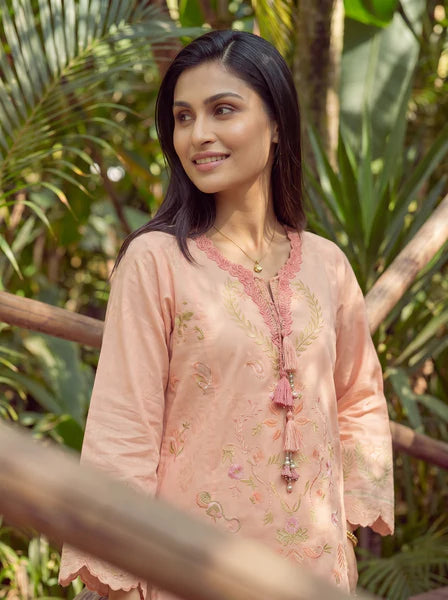 Dhanak 2Pc Printed Lawn Suit SS26DC-2605 ORANGE