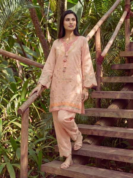 Dhanak 2Pc Printed Lawn Suit SS26DC-2605 ORANGE