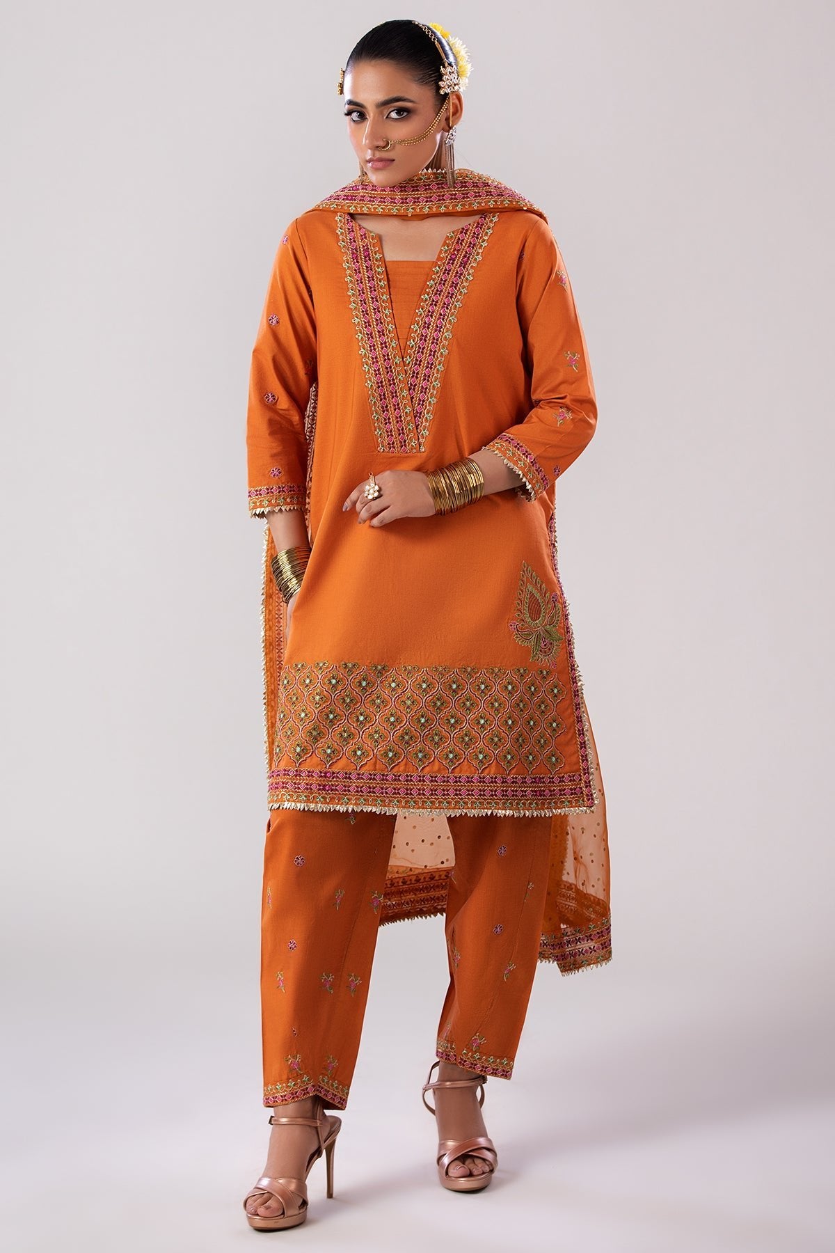 Charizma 3 Piece Embroidered Lawn Suit (CNP-4-046)