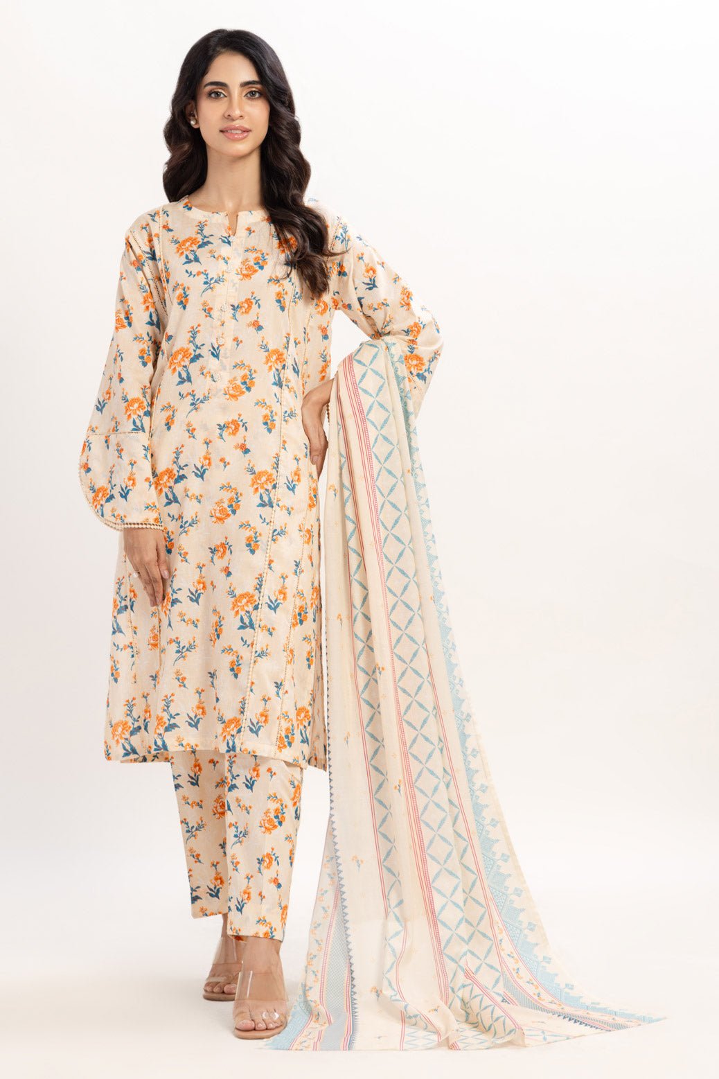 BONANZA SATRANGI 3PC PRINTED CAMBRIC SUIT (BPS1243P03)