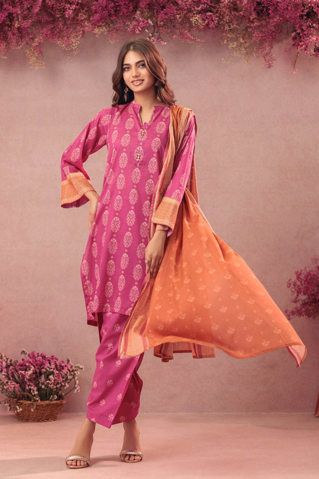 BONANZA SATRANGI 3PC PRINTED CAMBRIC SUIT (BPS6243P19)