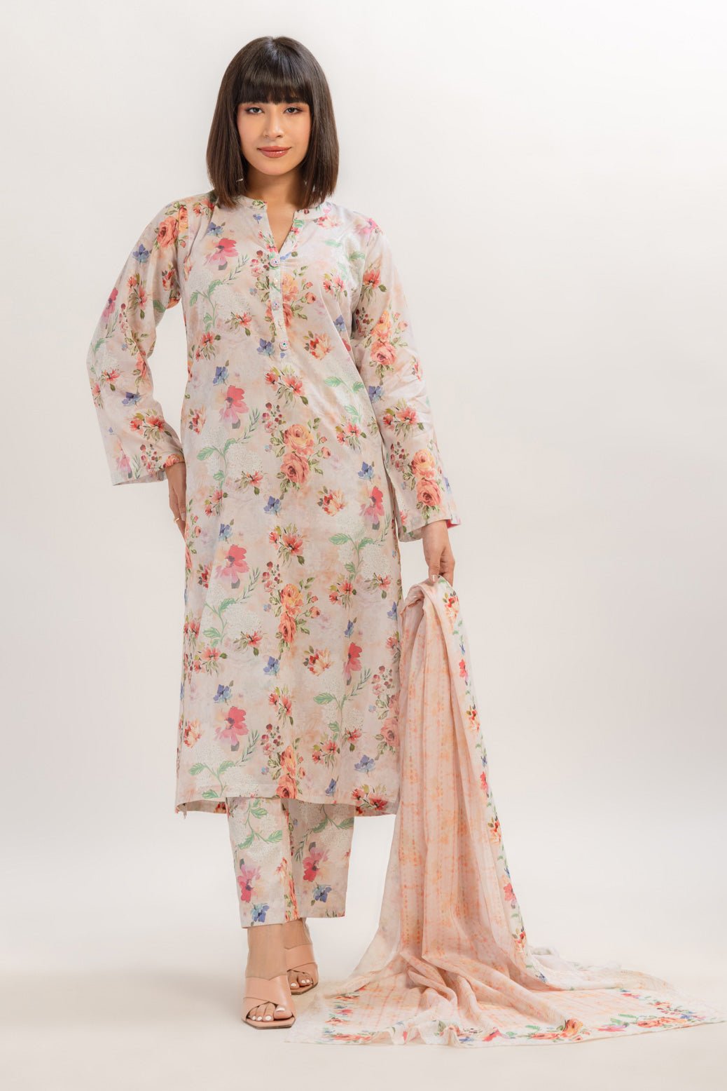 BONANZA SATRANGI 3PC PRINTED CAMBRIC SUIT (BPS6243P24)