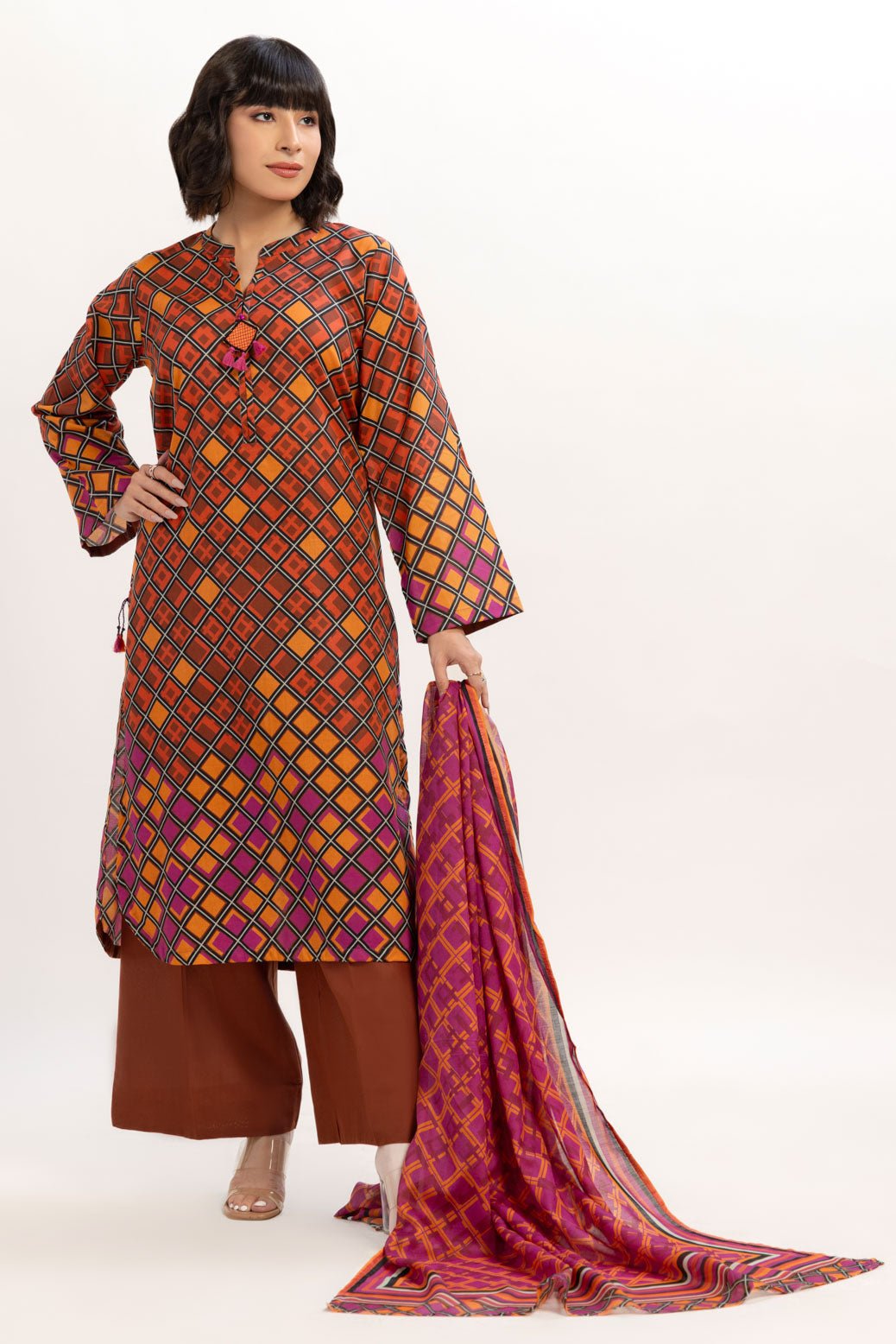 BONANZA SATRANGI 3PC PRINTED LAWN SUIT (BPS6243P26)